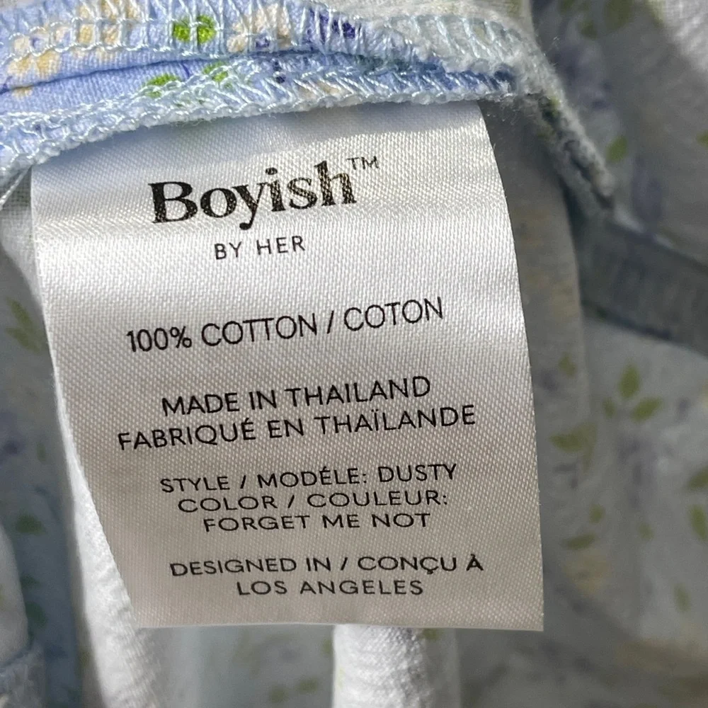 Boyish The Dusty Puff-Sleeve Mini Dress Forget Me Not Floral Size 6 Revolve - Picture 2 of 10